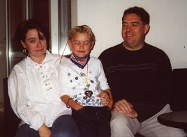 Uli , his wife Manuela and Lea in 2001